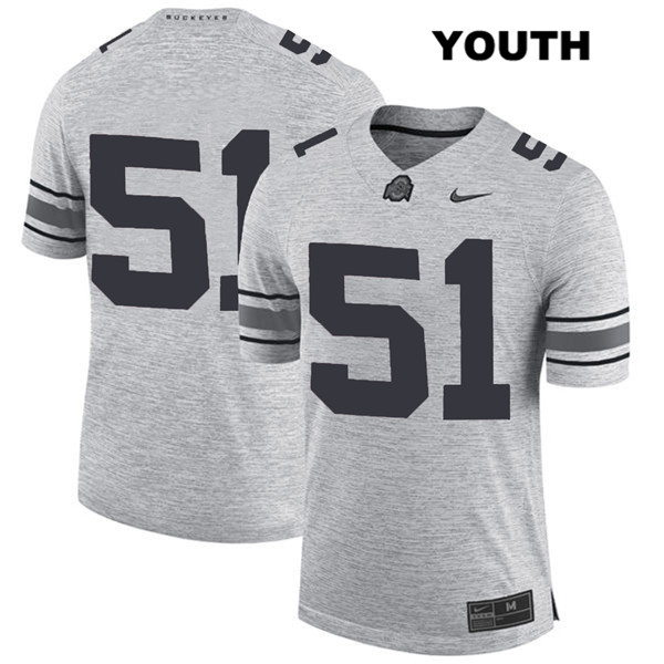 Ohio State Buckeyes Youth Antwuan Jackson #51 Gray Authentic Nike No Name College NCAA Stitched Football Jersey YQ19U82KA
